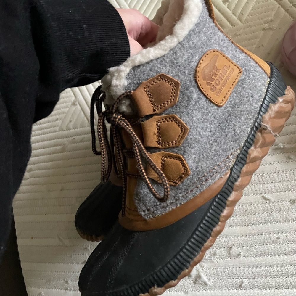 Sorel Gray and Brown Winter Boots